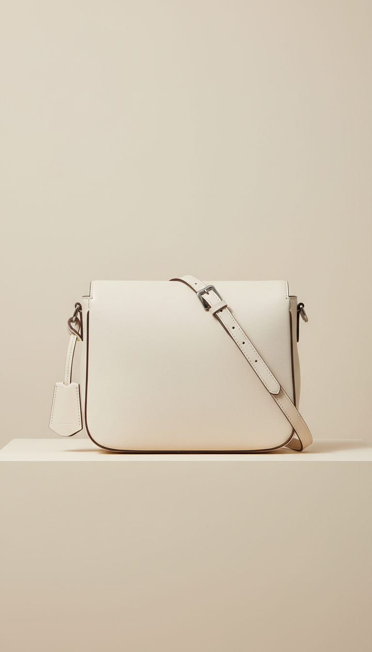 Ivory Mist Leather Crossbody Bag