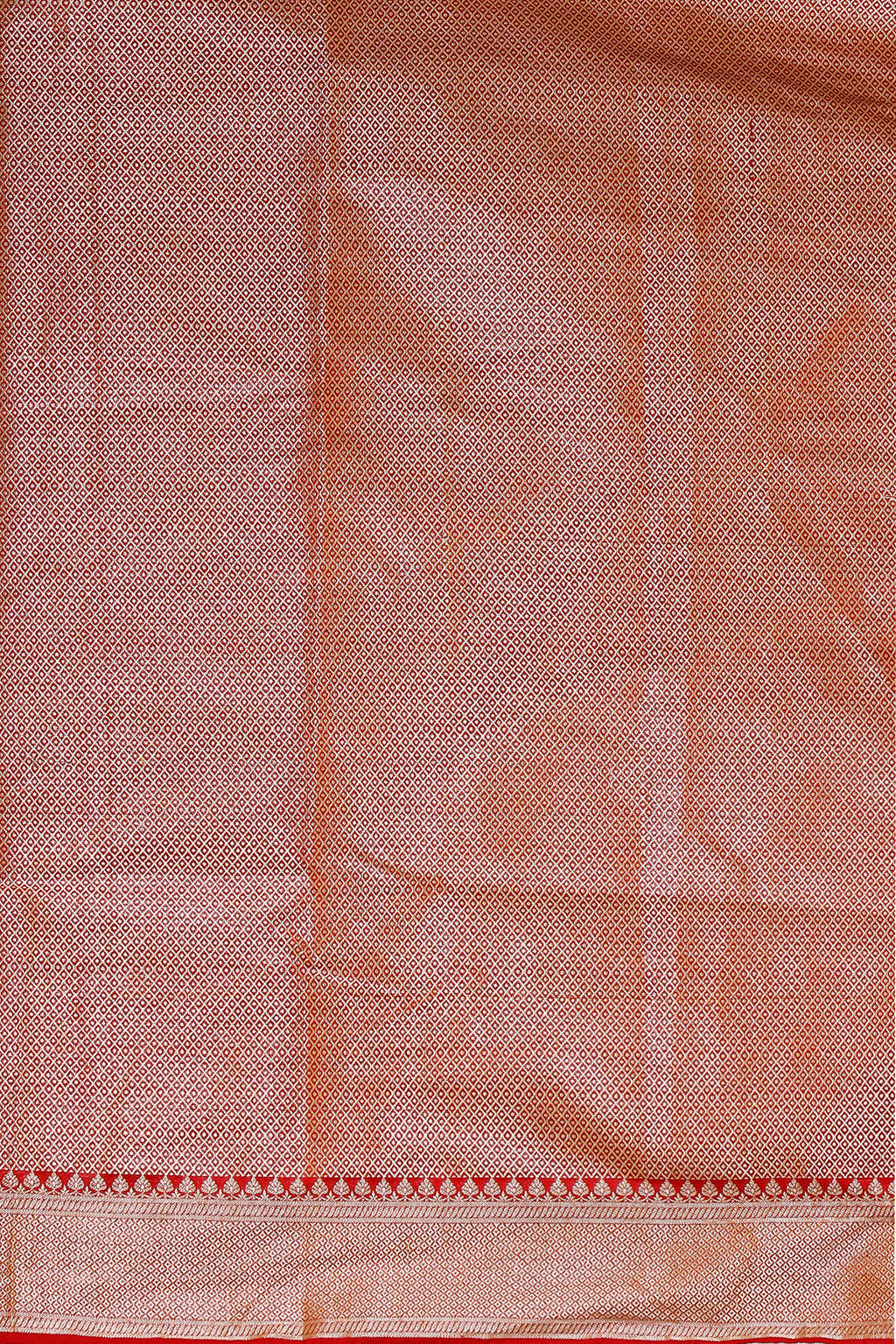 Silkfab Women Banarasi Silk Saree Khaddi Floral Konia Red - SILKFAB