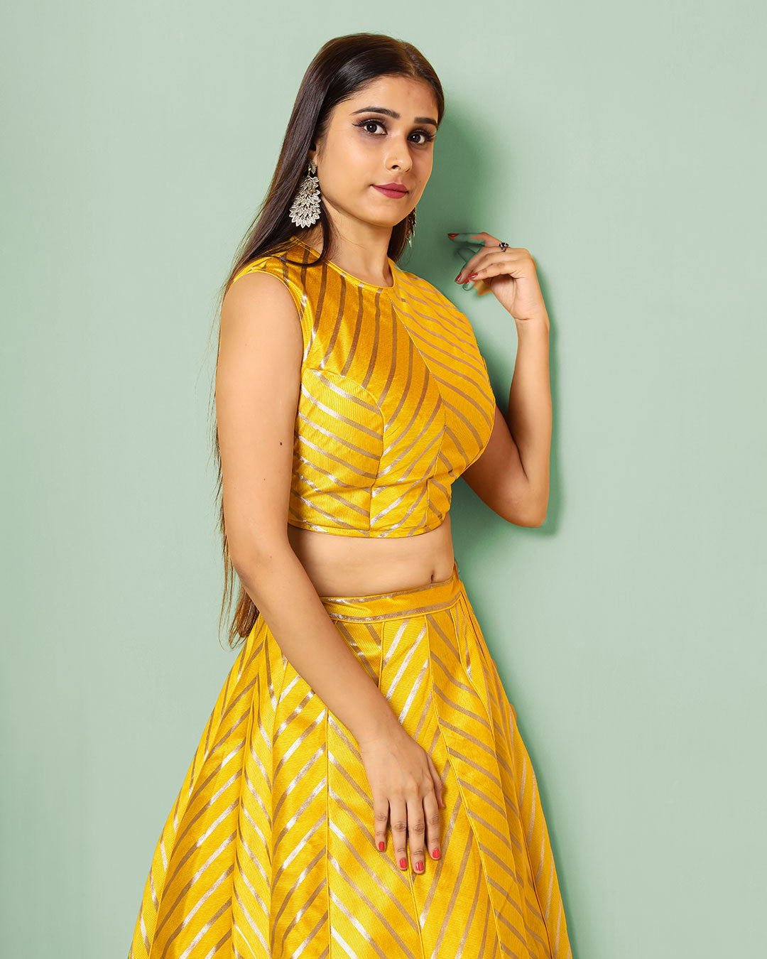 Yellow Color Satin Silk Designer Lehenga Choli at Best Price in Surat | VJV  Fashions