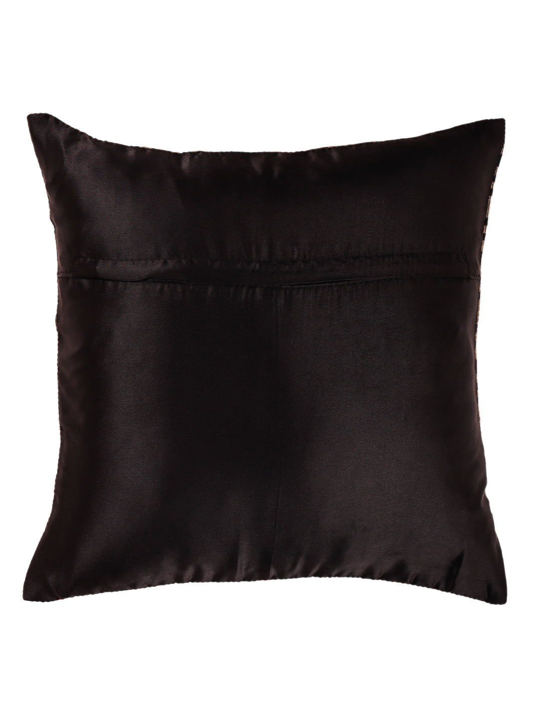 Silkfab Set 0f 5 Decorative Silk Cushion Covers (16x16) Circle Black - SILKFAB