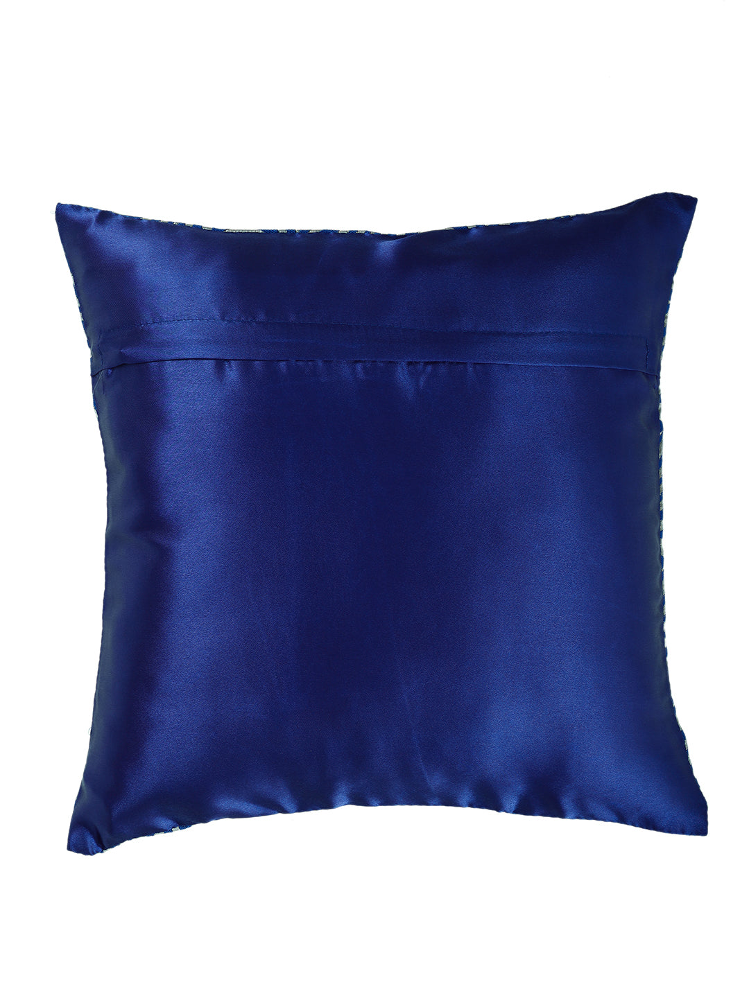 Silkfab Set 0f 5 Decorative Silk Cushion Covers (16x16) Floral Blue - SILKFAB