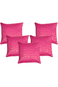 Silkfab Set 0f 5 Decorative Silk Cushion Covers (16x16) Paisley Fuchsia - SILKFAB