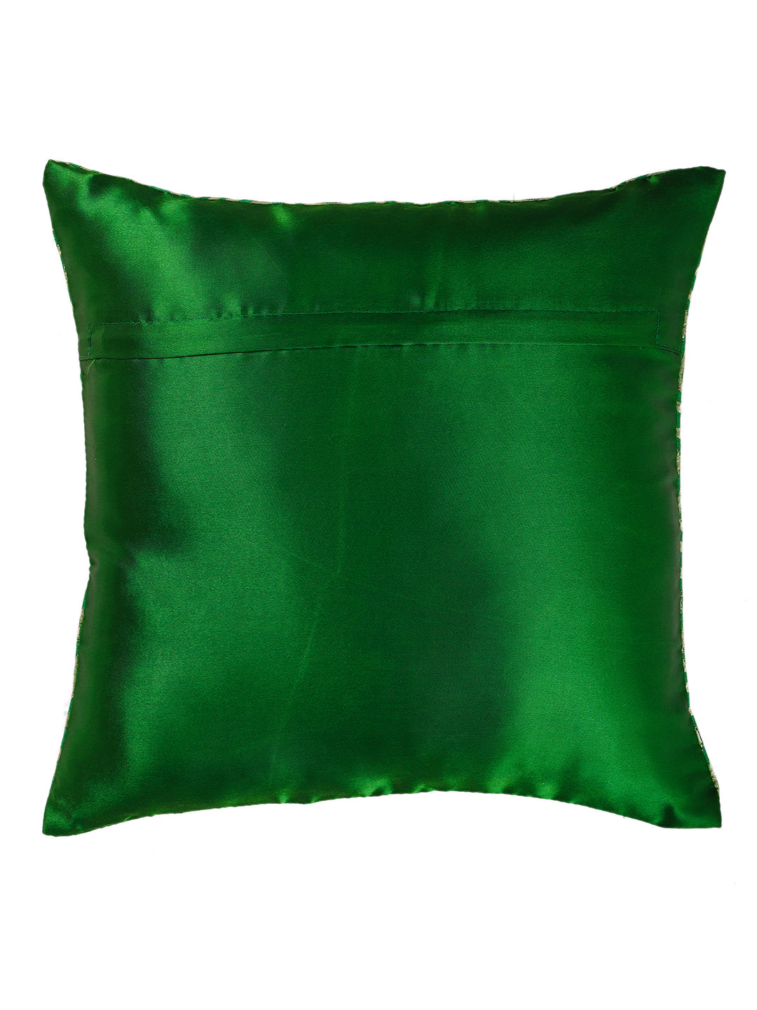Silkfab Set 0f 5 Decorative Silk Cushion Covers (16x16) Flame Green - SILKFAB