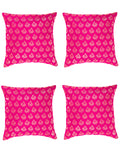 Silkfab Set 0f 5 Decorative Silk Cushion Covers (16x16) Flame Fuchsia - SILKFAB