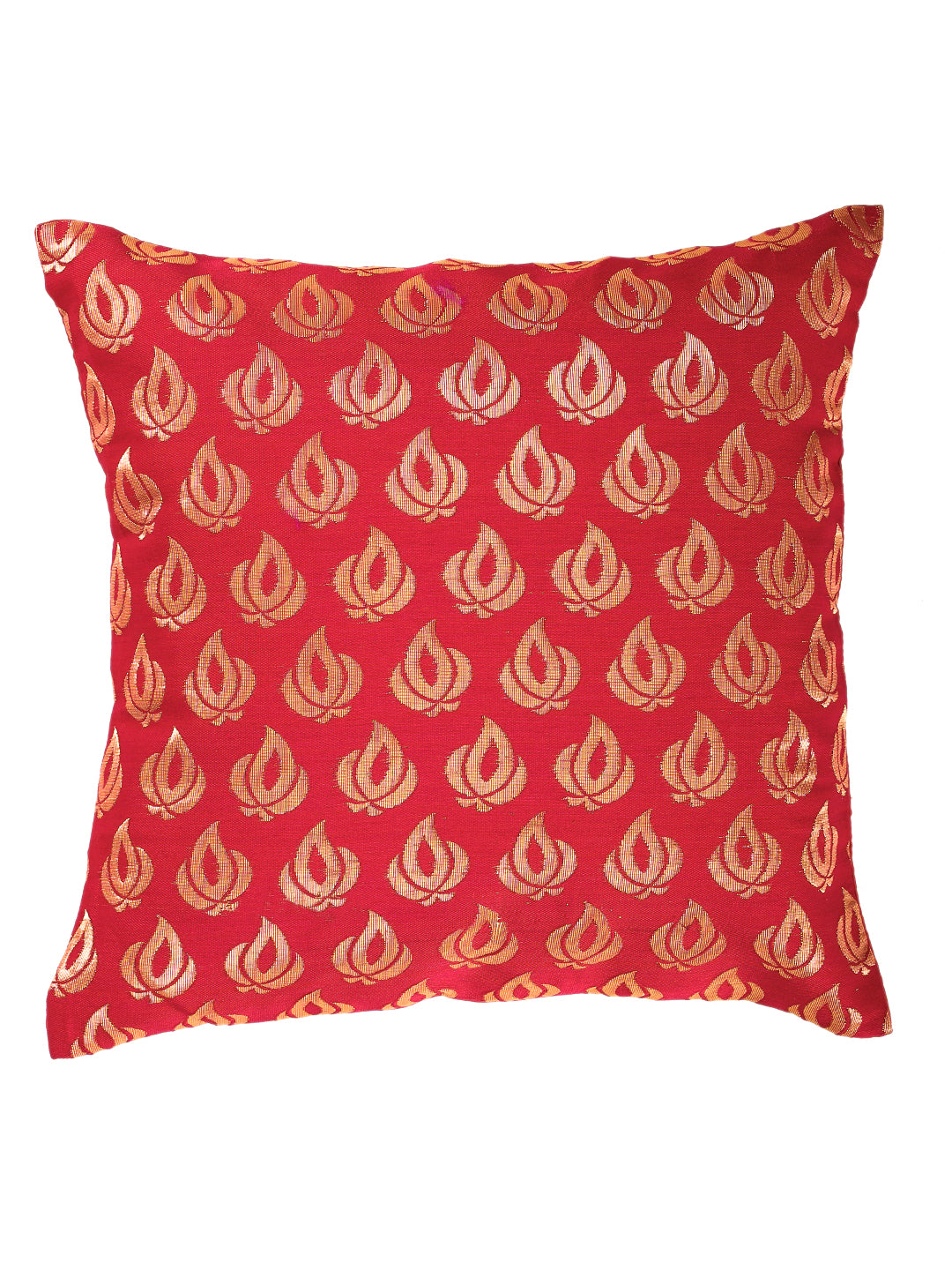 Silkfab Set 0f 5 Decorative Silk Cushion Covers (16x16) Flame Red - SILKFAB